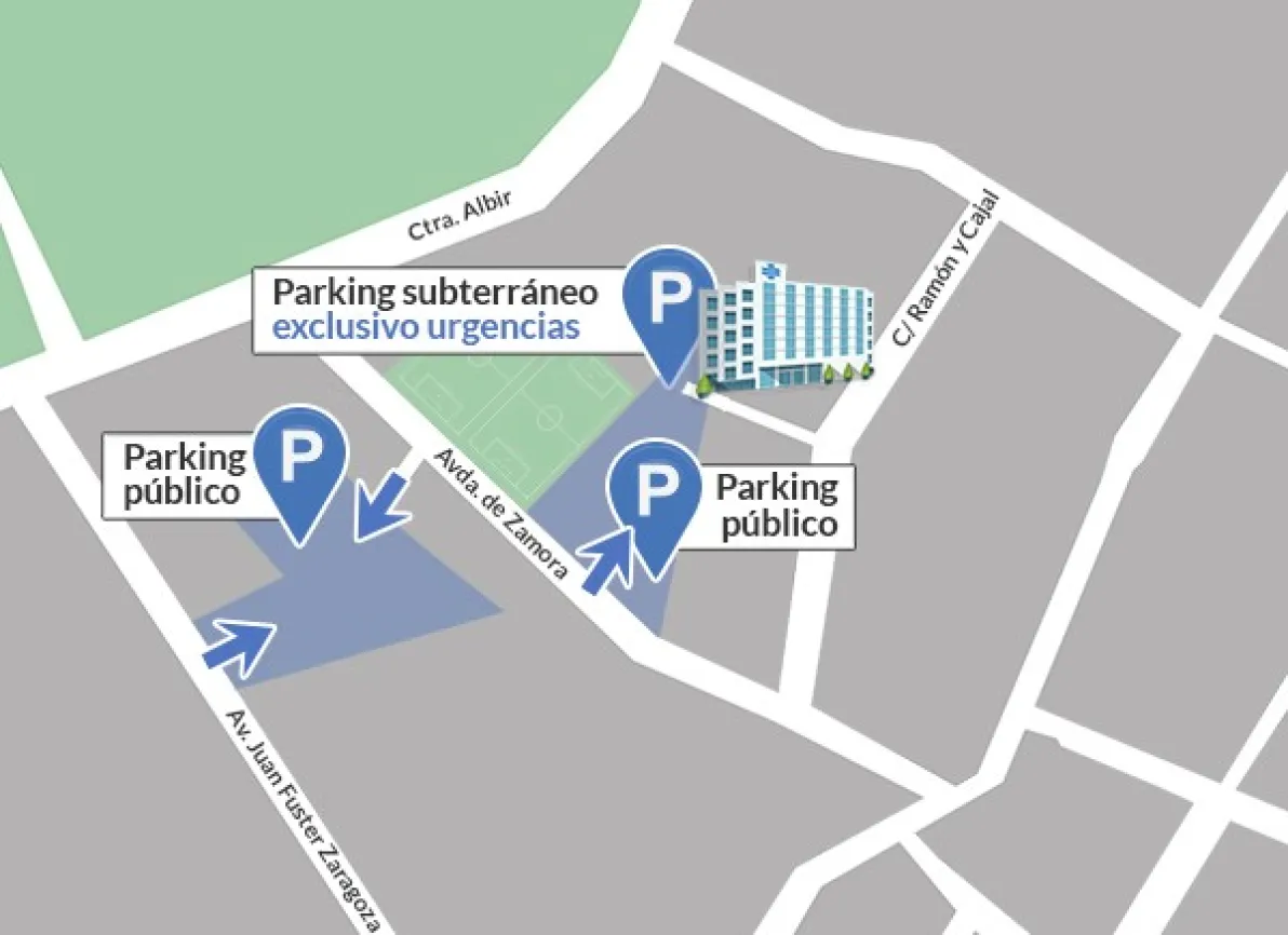New temporary parking area