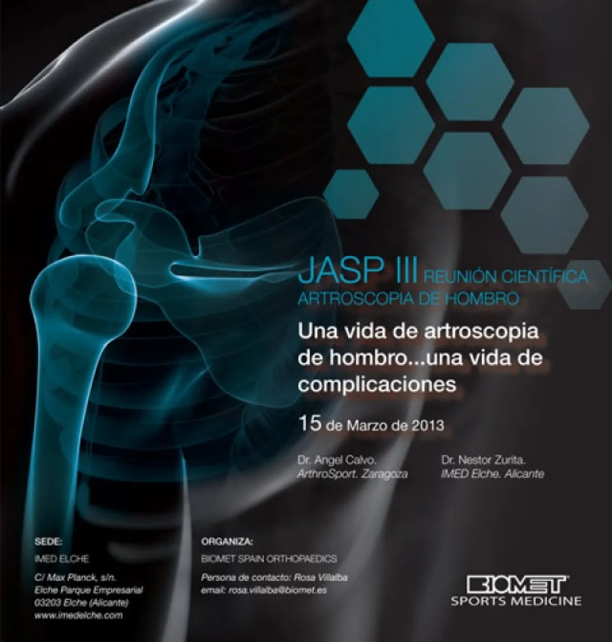 Arthrosport e IMED Elche celebran la III Jornada de Artroscopia de hombro