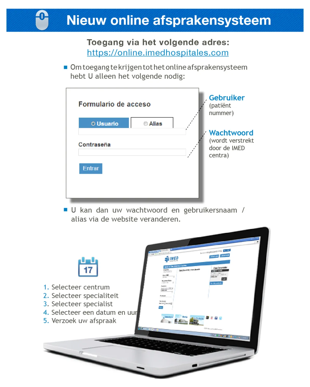 Nieuw online afsprakensysteem
