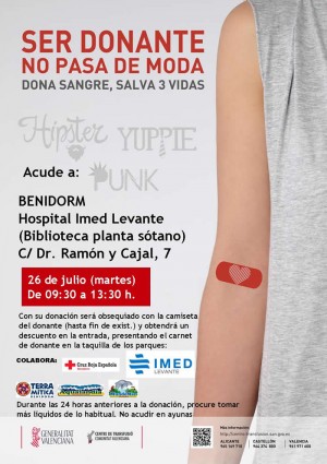 Donación de sangre en Benidorm